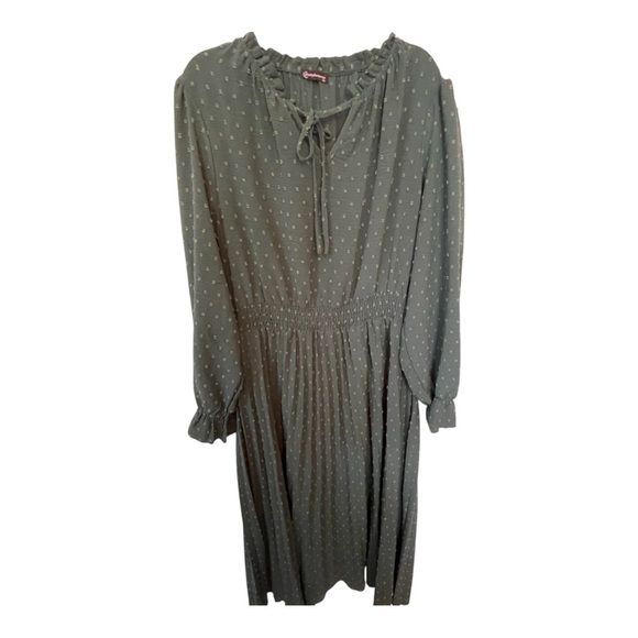 pretty garden chic Dresses & Skirts - Green Pleated Tie Front dress